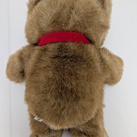 Vintage Russ Benjamin Brown Teddy Bear Plush 18" Stuffed Animal 947 Red Scarf - Picture 5 of 9
